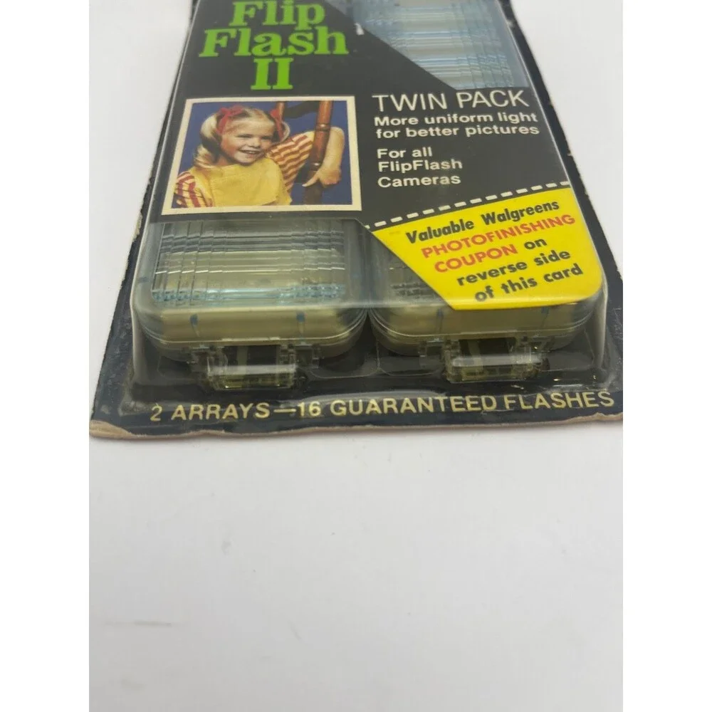 Vintage GE FlipFlash II Twin Pack 16 Flashes Camera Flash Bars Sealed NOS USA